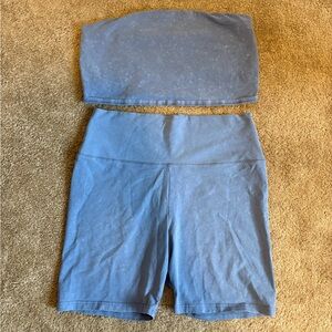 Aerie Blue Bike Shorts Set
